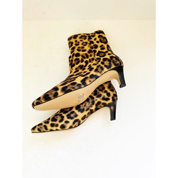NWOB Ann Taylor Animal Print Haircalf Skinny Heel Bootie 5.5 - Picture 6 of 6